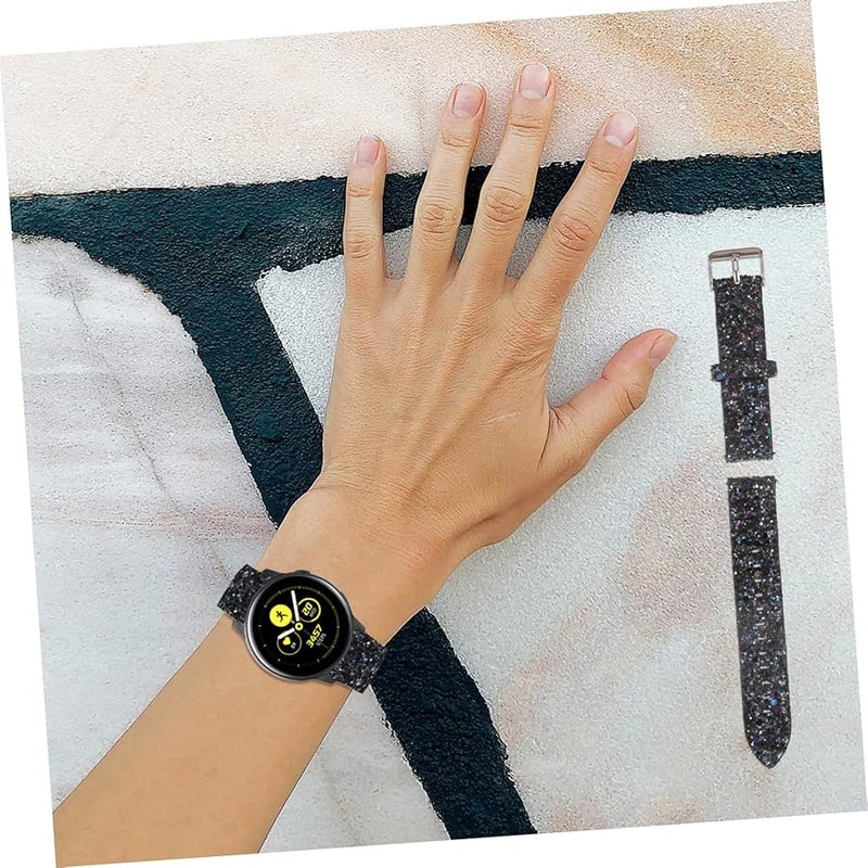 Uonlytech Lightweight Soft Glitter Watch Band for Daily Wear Comfortable Strap - Image 4